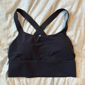 Athleta A-C Warrior Longline Bra In Powervita | Size: Small | Color: Navy Blue
